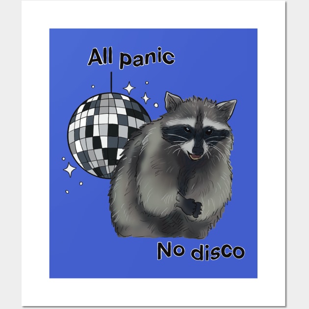 All Panic No Disco Raccoon Wall Art by PepperLime